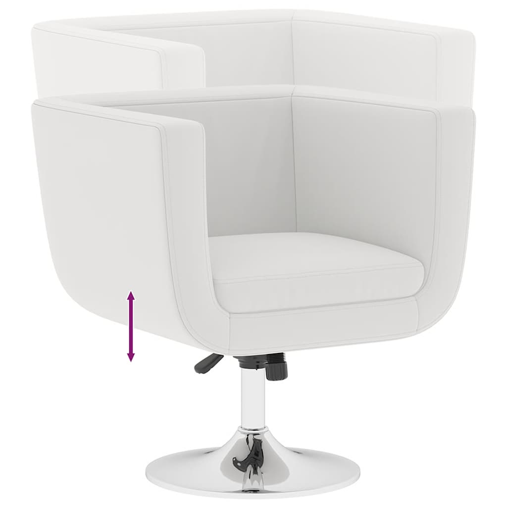Bar Chairs 2 pcs White Faux Leather