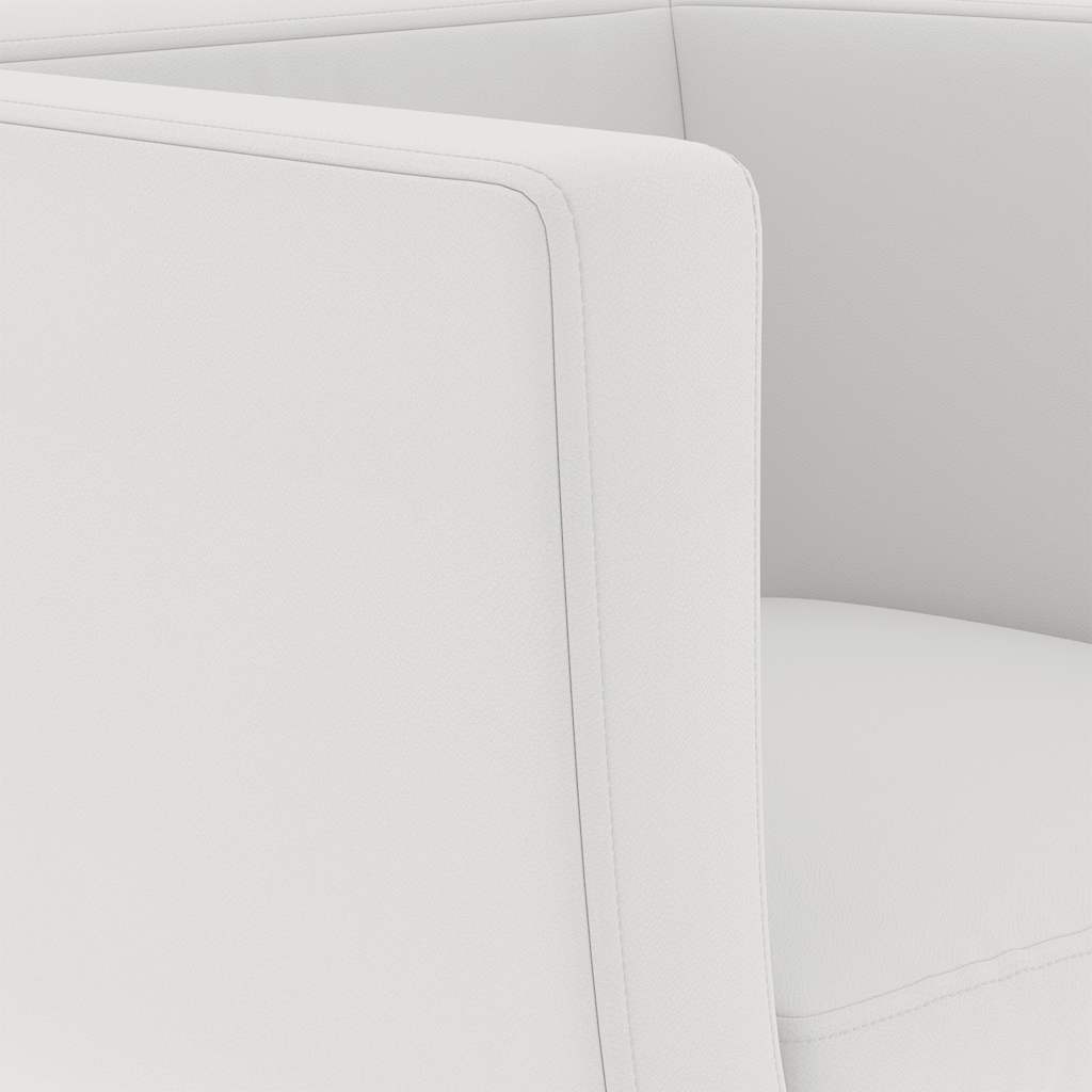 Bar Chairs 2 pcs White Faux Leather