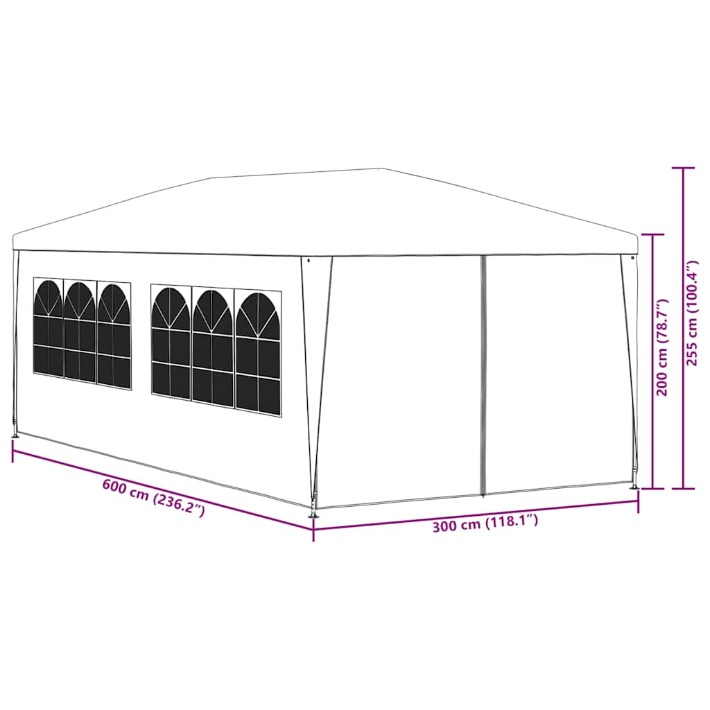 Party Tent 3x6 m Blue