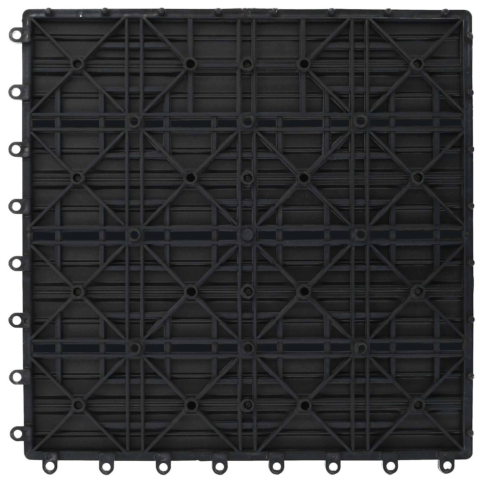 Decking Tile 11 pcs Grey 30 x 30 cm WPC