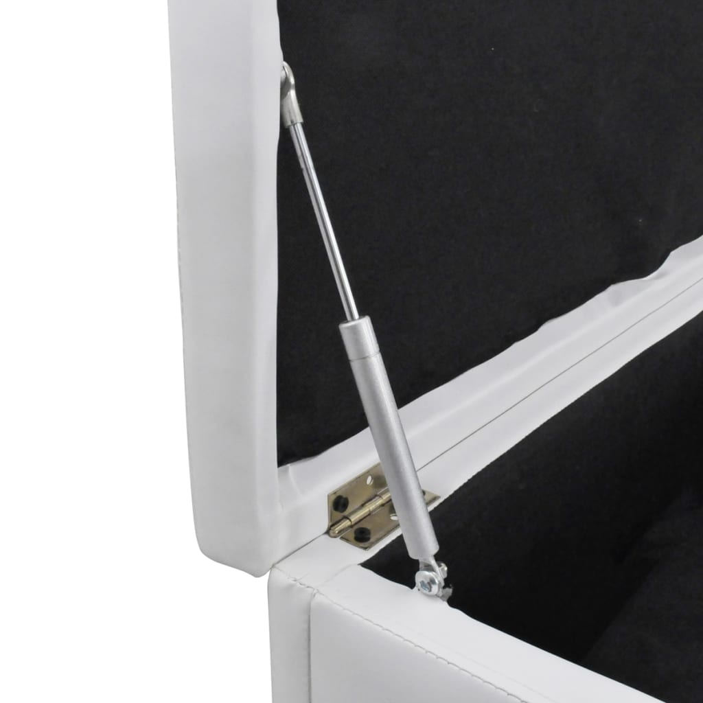Storage Bench White 118 x 44 x 44 cm