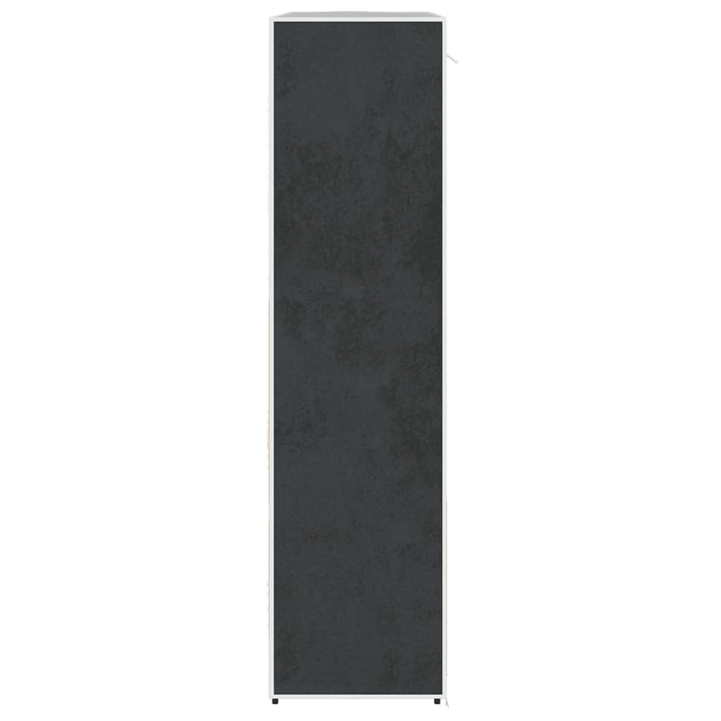 Fabric Wardrobe with Compartments and Rods 45x150x176 cm Black