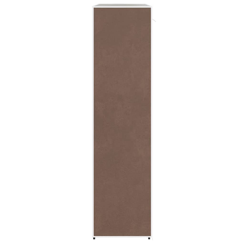 Wardrobe with Compartments and Rods 45x150x176 cm Brown Fabric