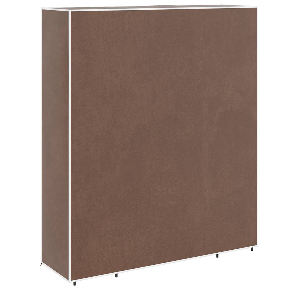 Wardrobe with Compartments and Rods 45x150x176 cm Brown Fabric