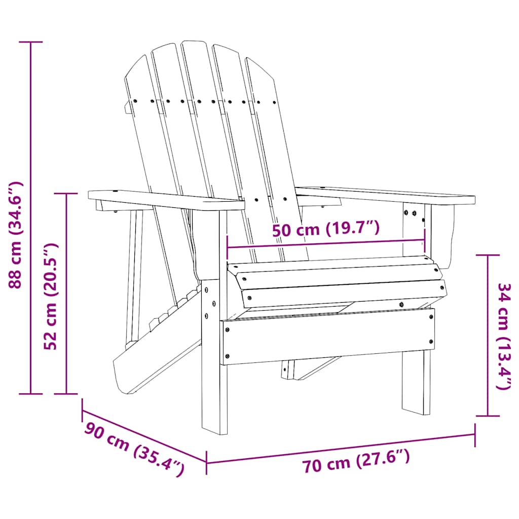 Garden Chair Wood White
