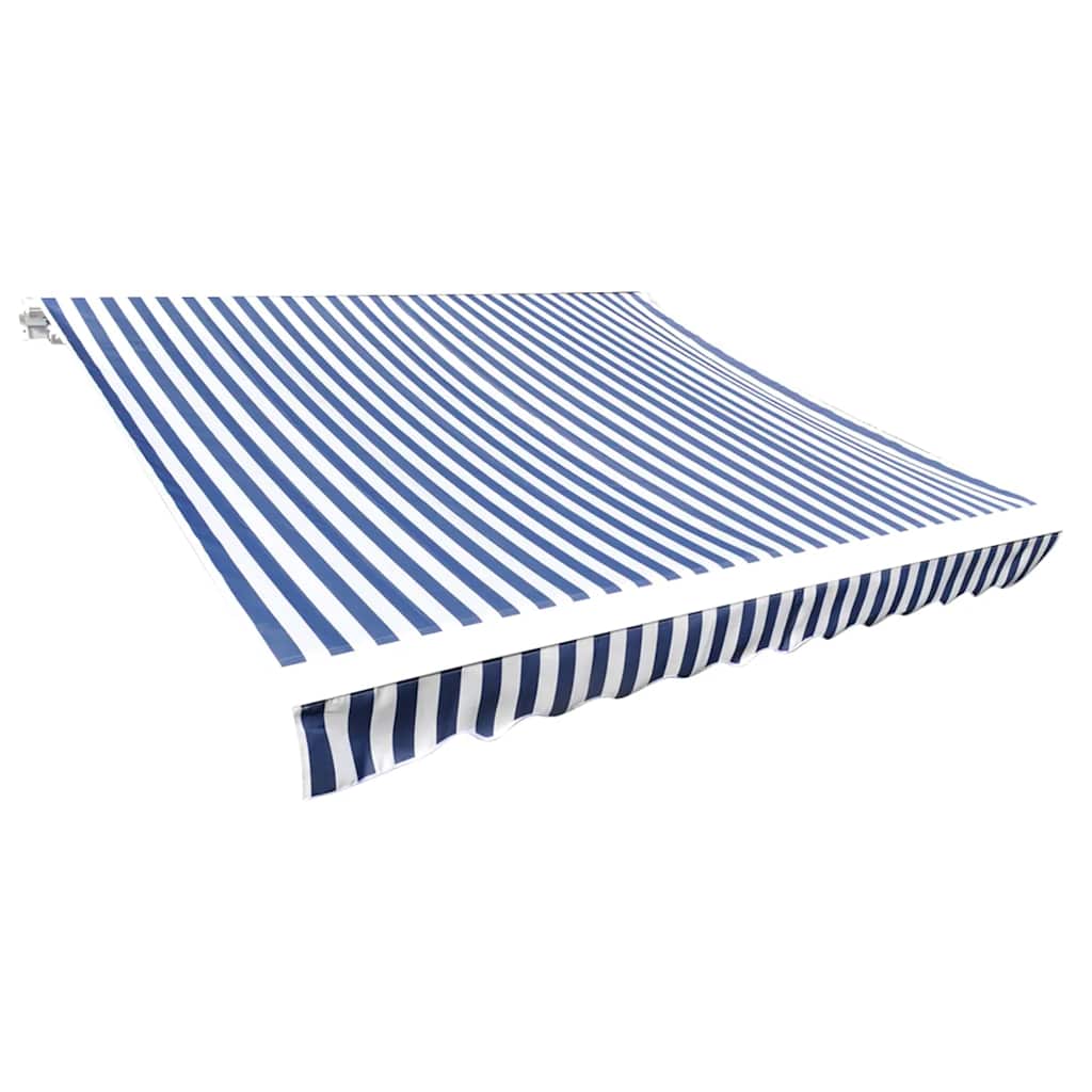 Awning Replacement Fabric Blue and White 400x300 cm Polyester