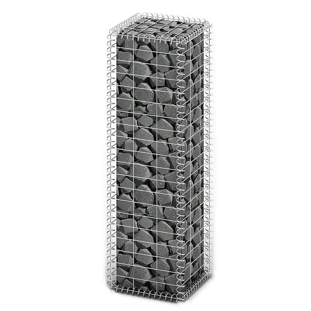 Gabion Basket with Lids Galvanised Wire 100 x 30 x 30 cm