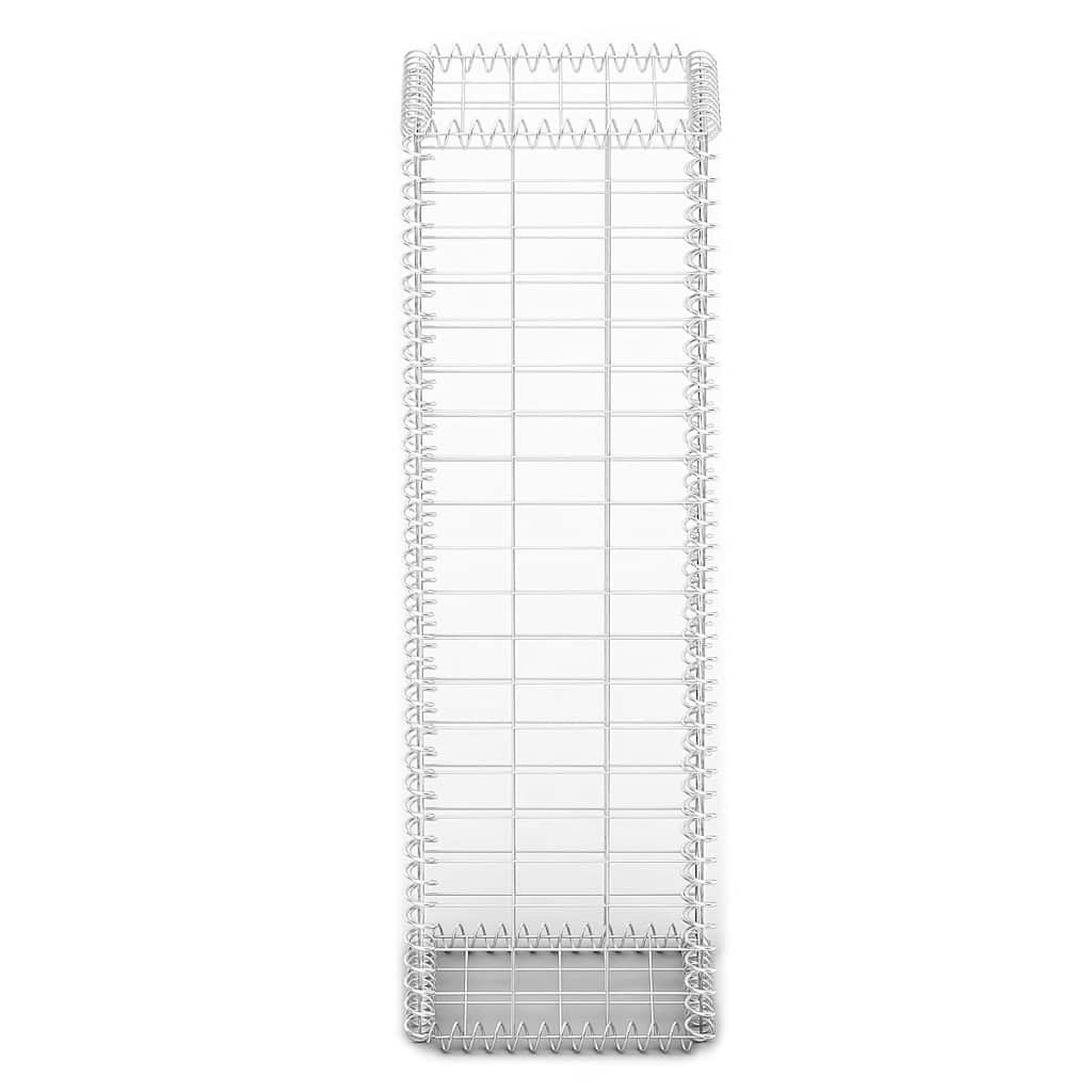 Gabion Basket with Lids Galvanised Wire 100 x 30 x 30 cm