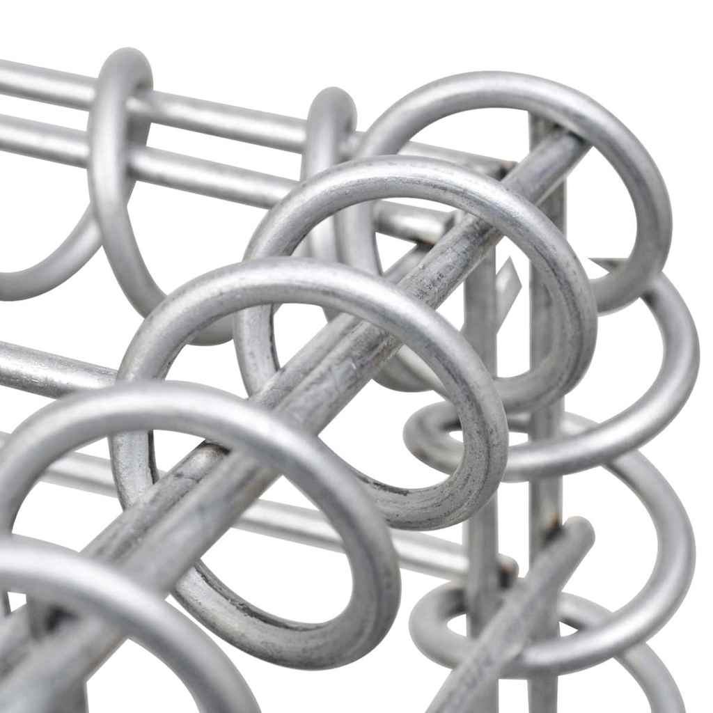 Gabion Basket with Lids Galvanised Wire 100 x 30 x 30 cm