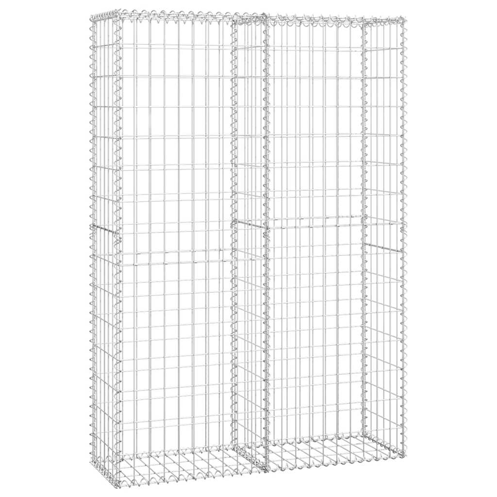 Gabion Basket with Lids Galvanised Wire 150x100x30 cm