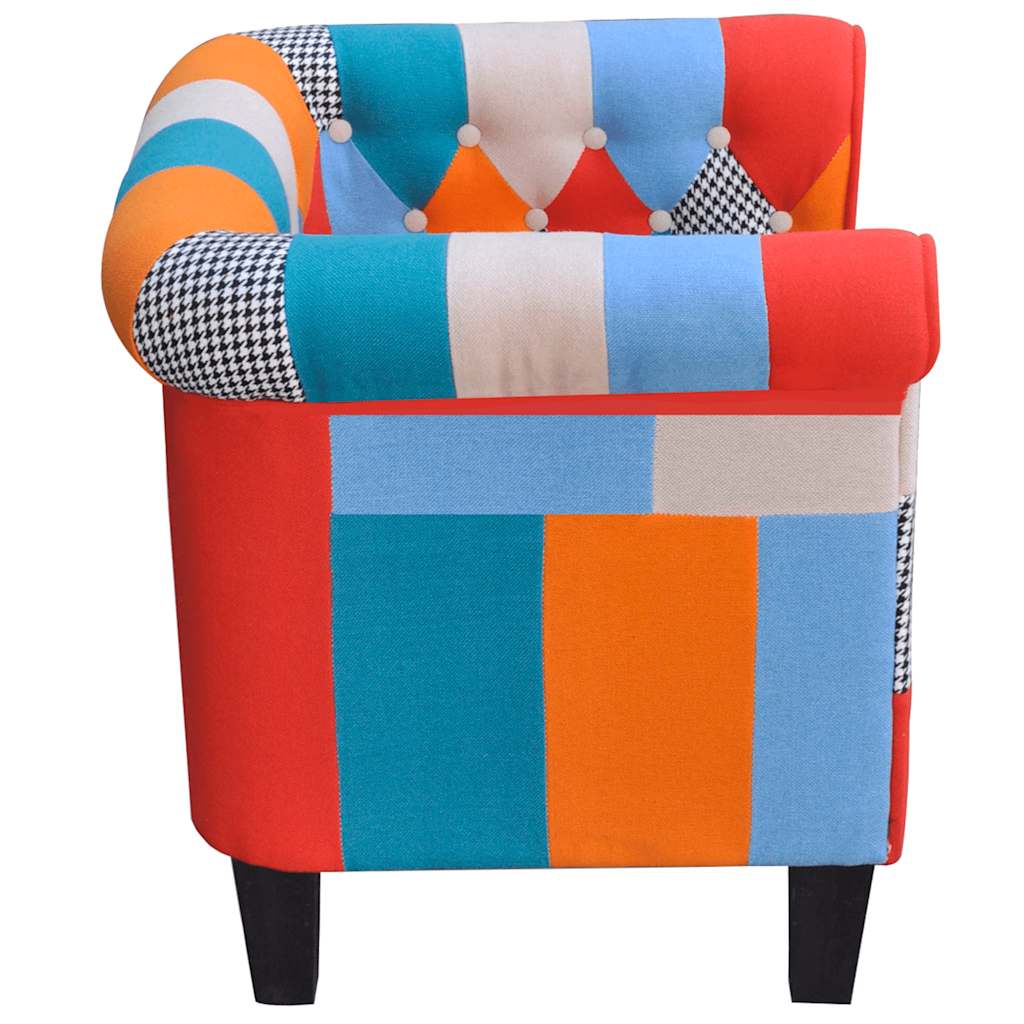 Armchair with Patchwork Design Fabric