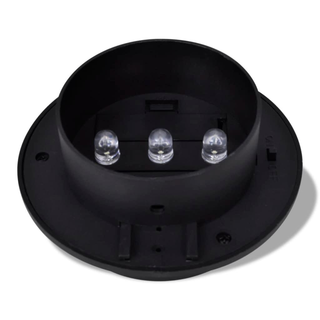 Outdoor Solar Lamp Set 6 pcs Fence Light Gutter Light Black