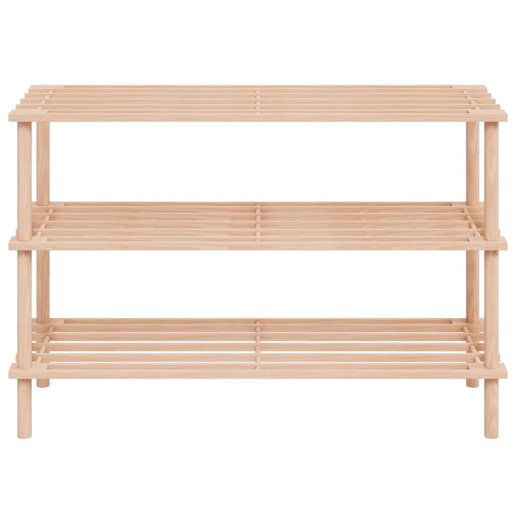 3-Tier Shoe Racks 2 pcs Solid Fir Wood