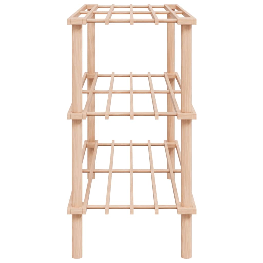 3-Tier Shoe Racks 2 pcs Solid Fir Wood