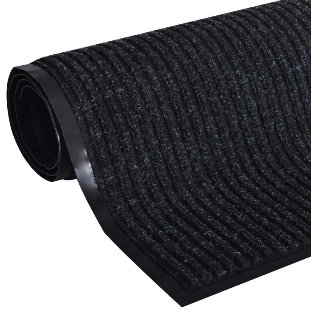 Door Mat Black 90 x 60 cm PVC