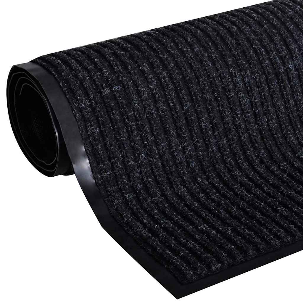 Door Mat Black 120 x 180 cm PVC