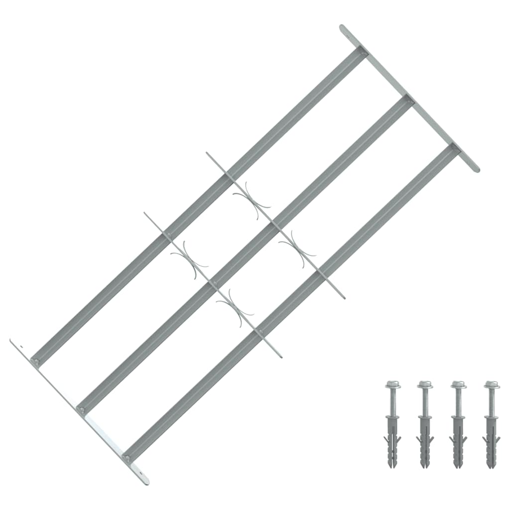 Adjustable Security Grille for Windows with 3 Crossbars 700-1050 mm