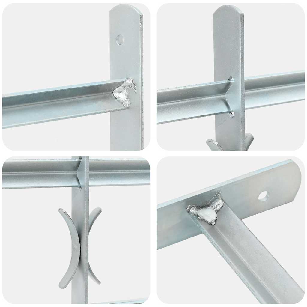 Adjustable Security Grille for Windows with 4 Crossbars 700-1050 mm