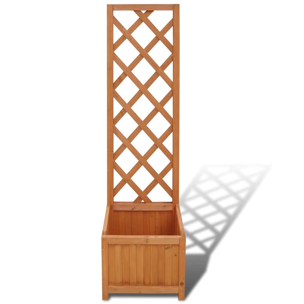 Planter with Trellis 40x30x135 cm Solid Wood Fir