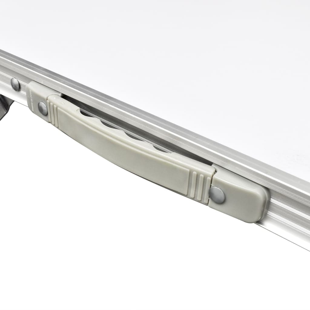 Foldable Camping Table Set with 6 Stools Height Adjustable 180 x 60 cm