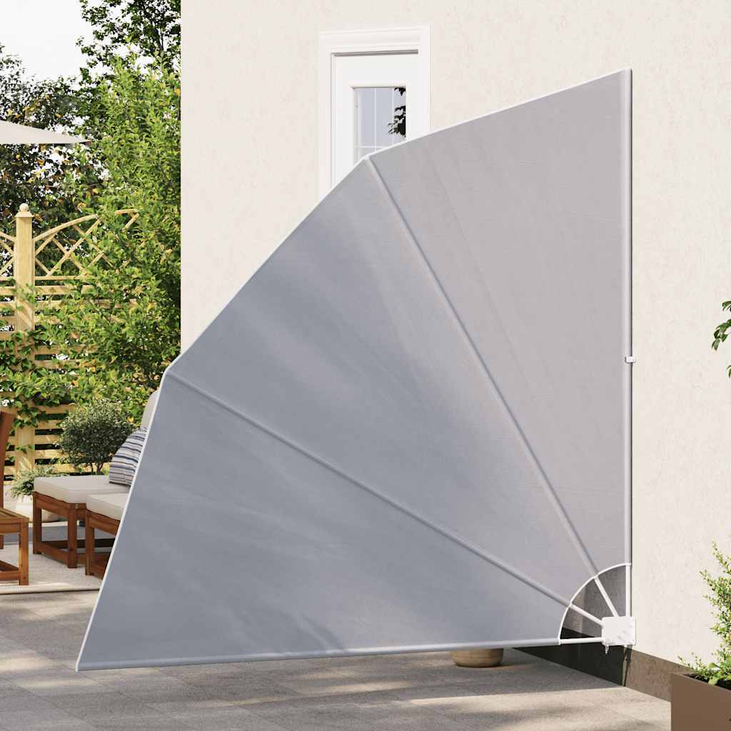 Collapsible Balcony Side Awning Grey 210x210 cm