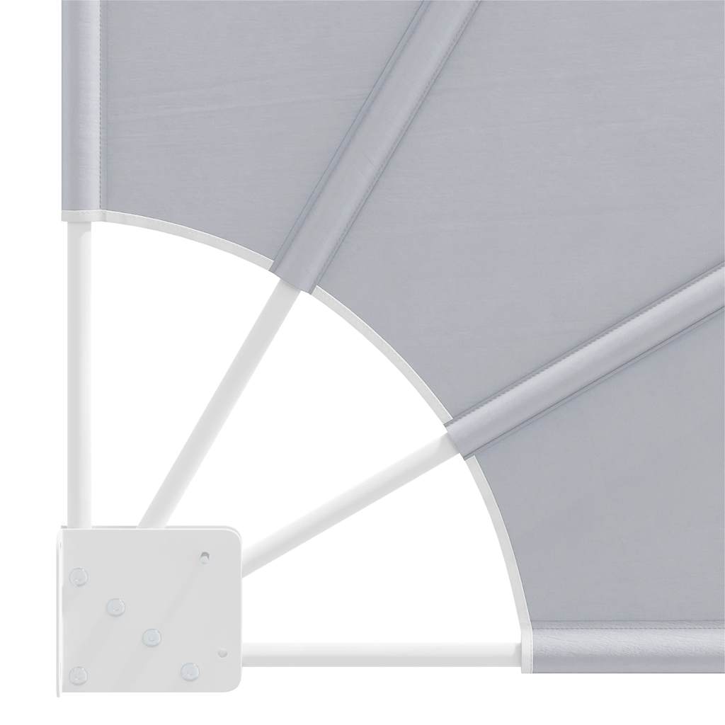 Collapsible Balcony Side Awning Grey 210x210 cm