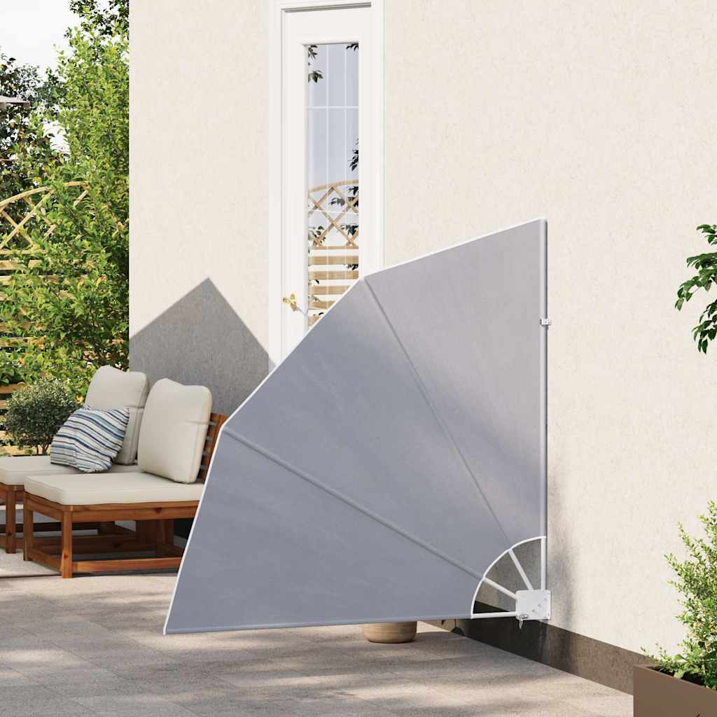 Collapsible Balcony Side Awning Grey 140x140 cm