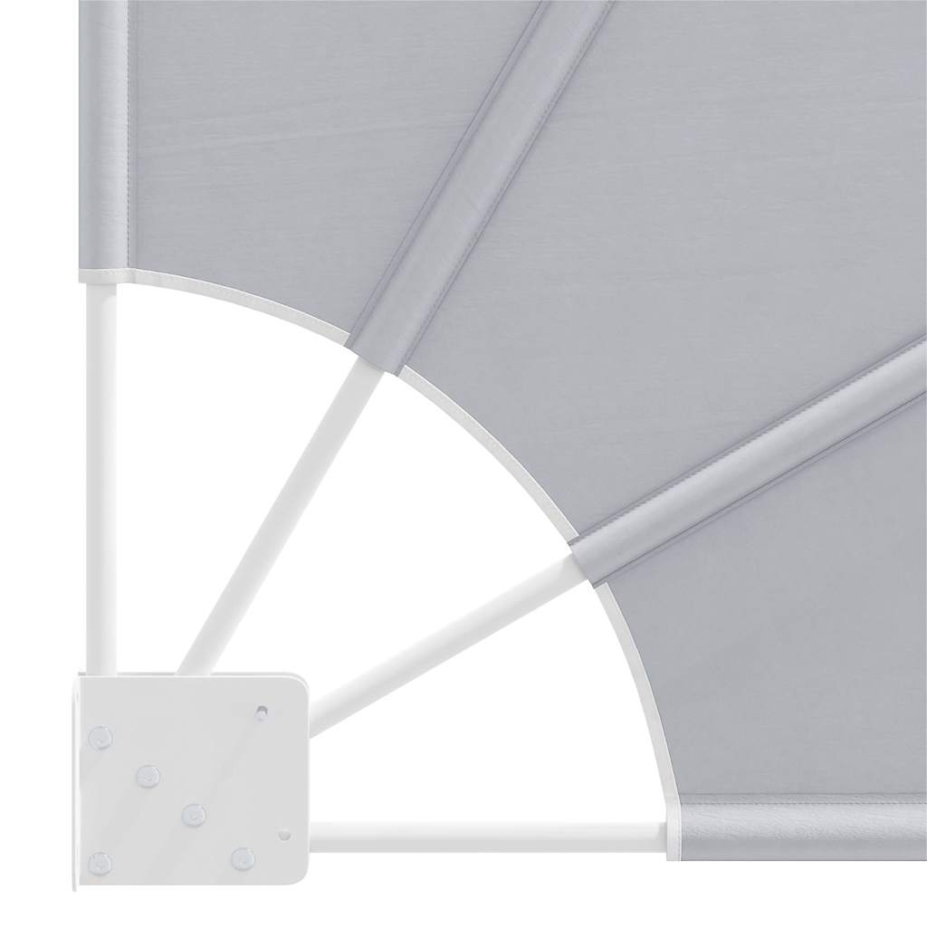 Collapsible Balcony Side Awning Grey 140x140 cm