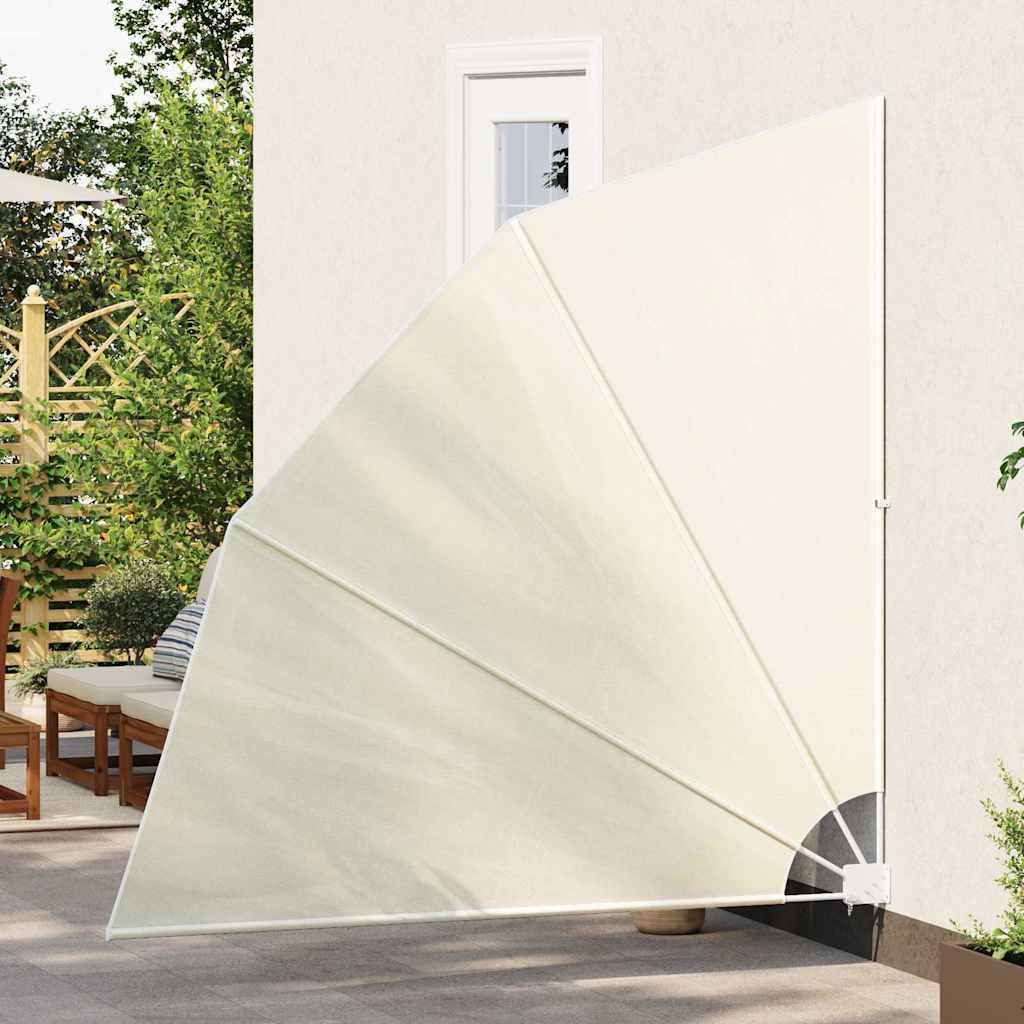 Collapsible Balcony Side Awning Cream 210x210 cm
