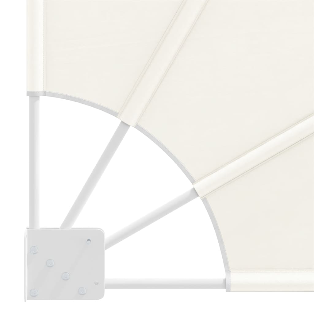 Collapsible Balcony Side Awning Cream 210x210 cm