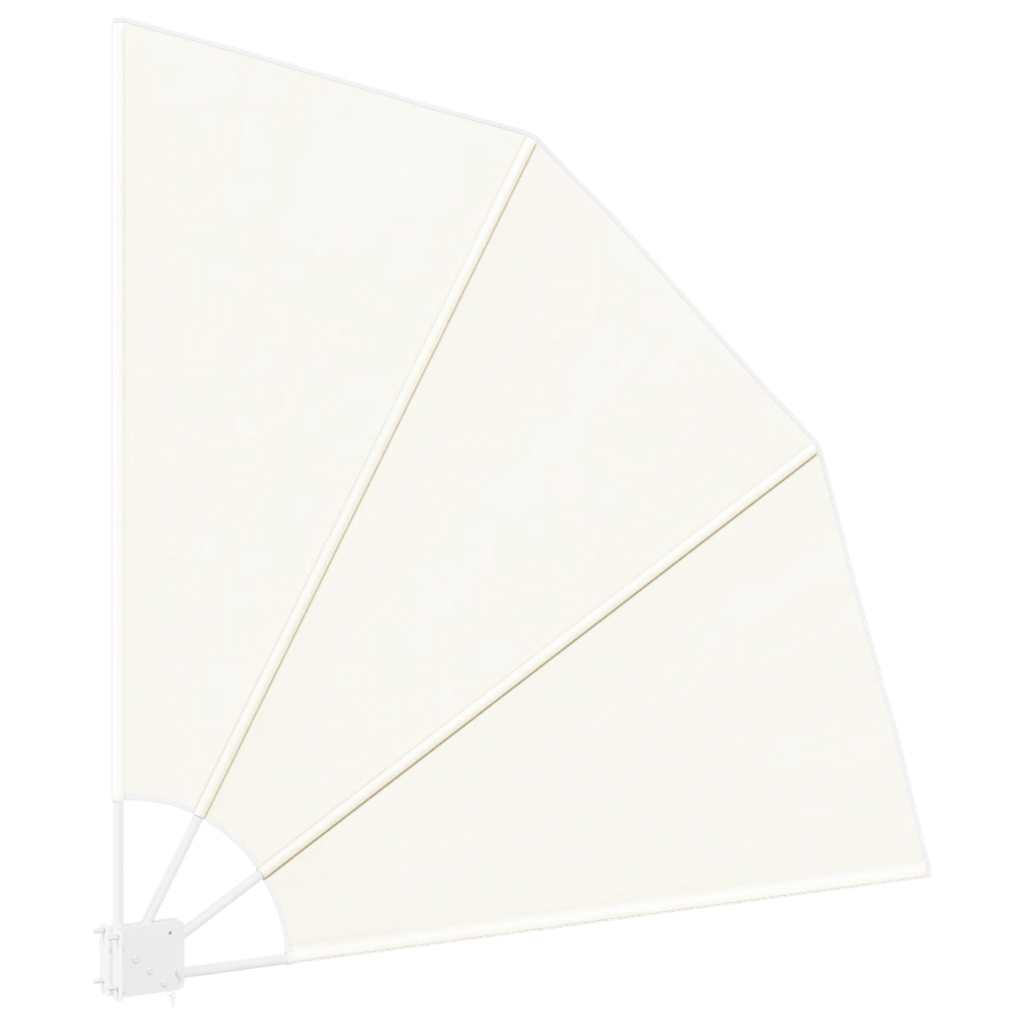 Collapsible Balcony Side Awning Cream 140x140 cm