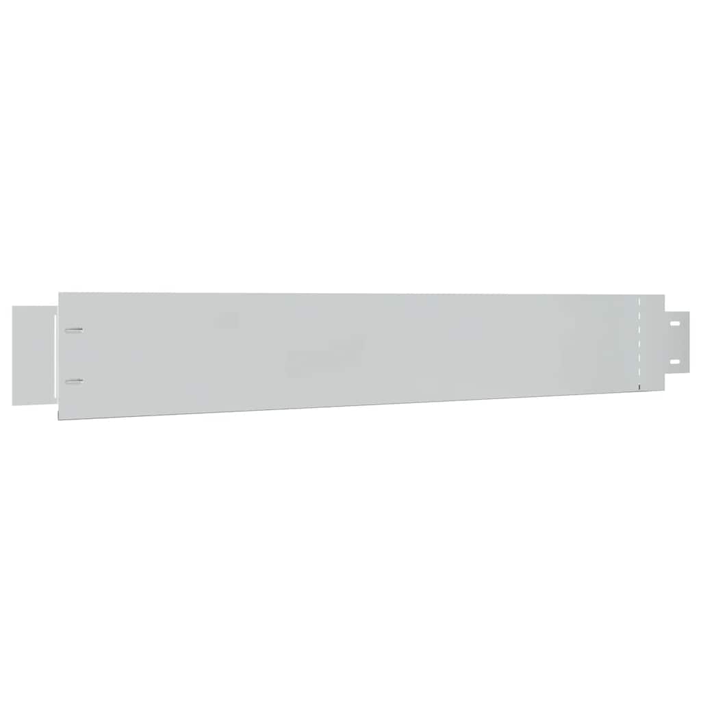 Set of 5 Flexible Lawn Fence Galvanised Steel 100 x 14 cm