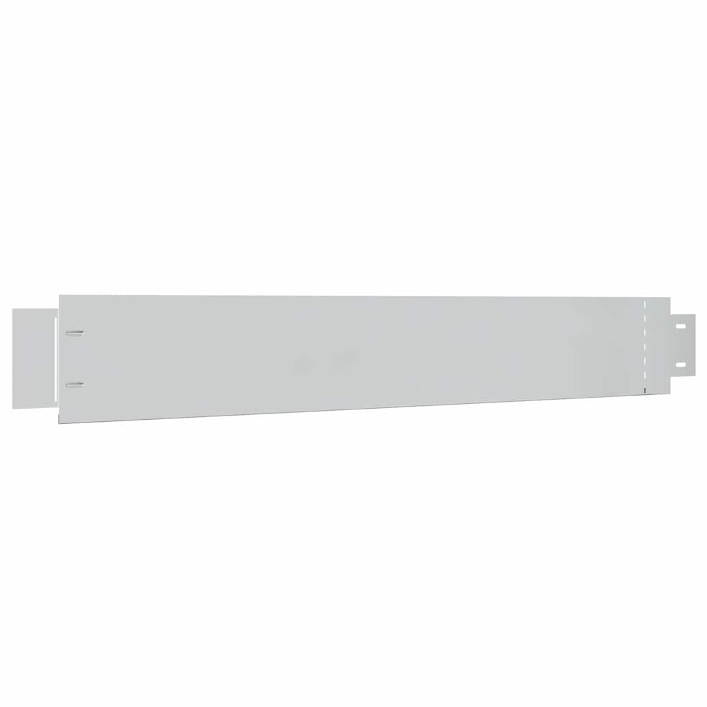 Set of 5 Flexible Lawn Fence Galvanised Steel 100 x 14 cm