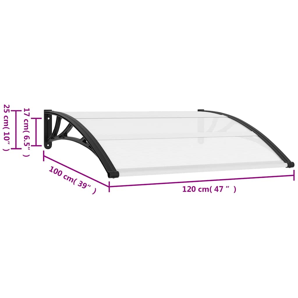 Door Canopy 120 x 100 cm PC