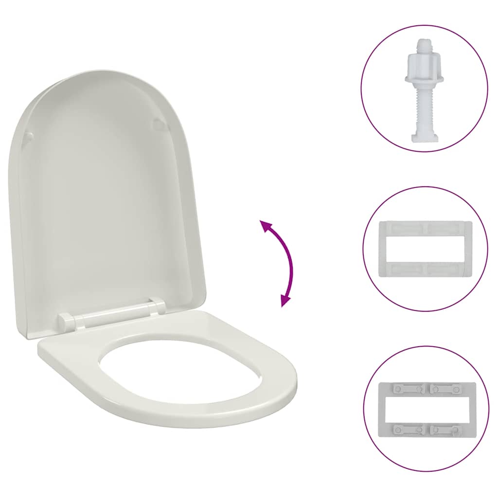 White Soft-close Toilet Seat Square