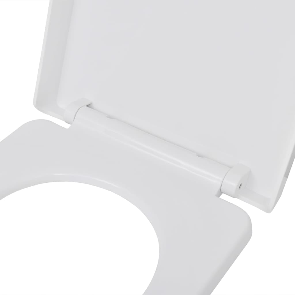 Soft-close Toilet Seat with Quick-release Design White Square
