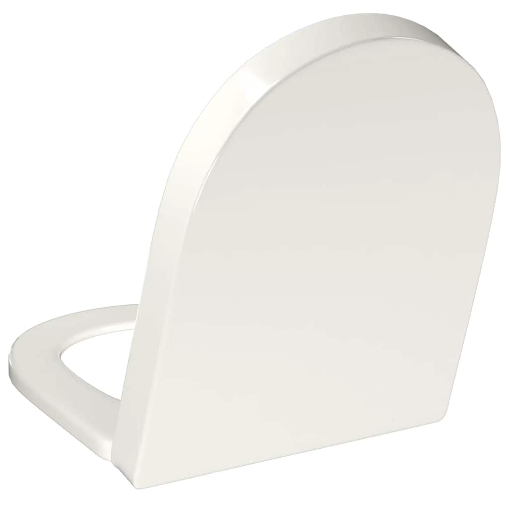 Soft-close Toilet Seat with Quick-release Design White Square