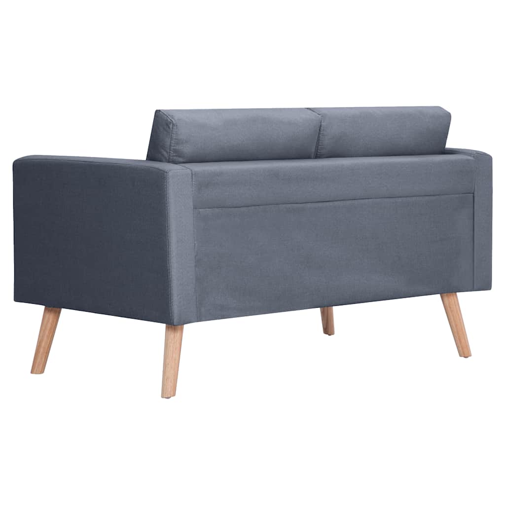 Sofa 2-Seater Fabric Dark Grey