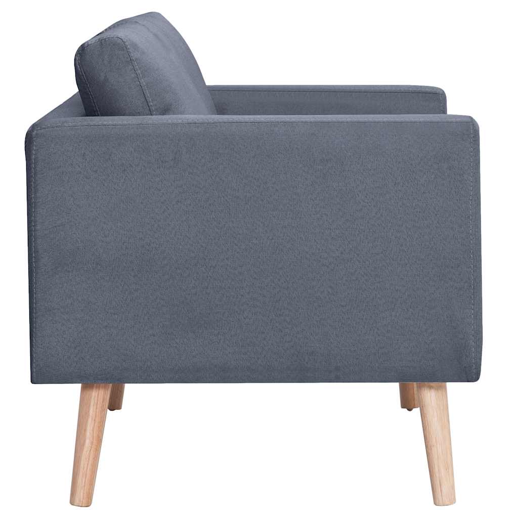 Sofa 3-Seater Fabric Dark Grey