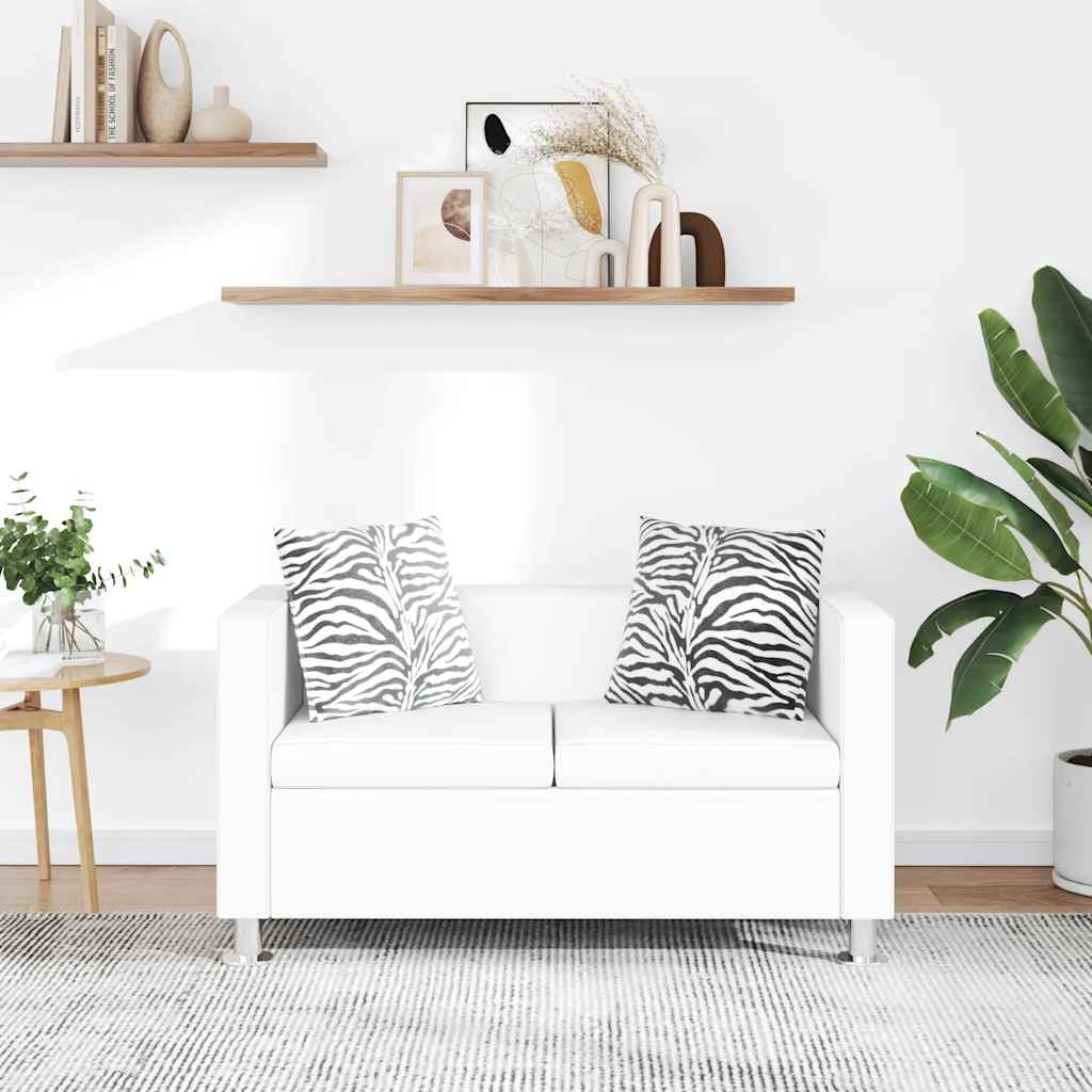 Sofa 2-Seater Artificial Leather White