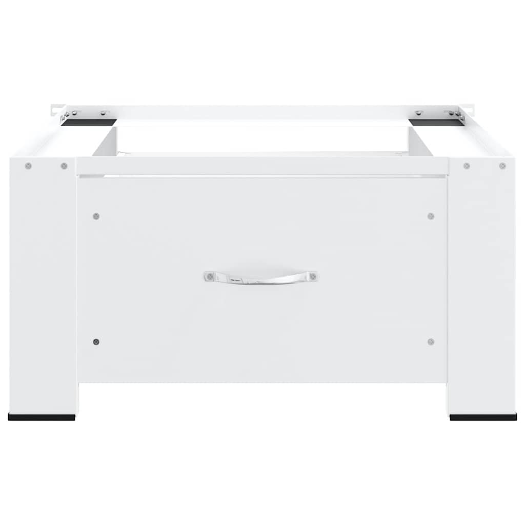 Washing Machine Pedestal with Drawer White