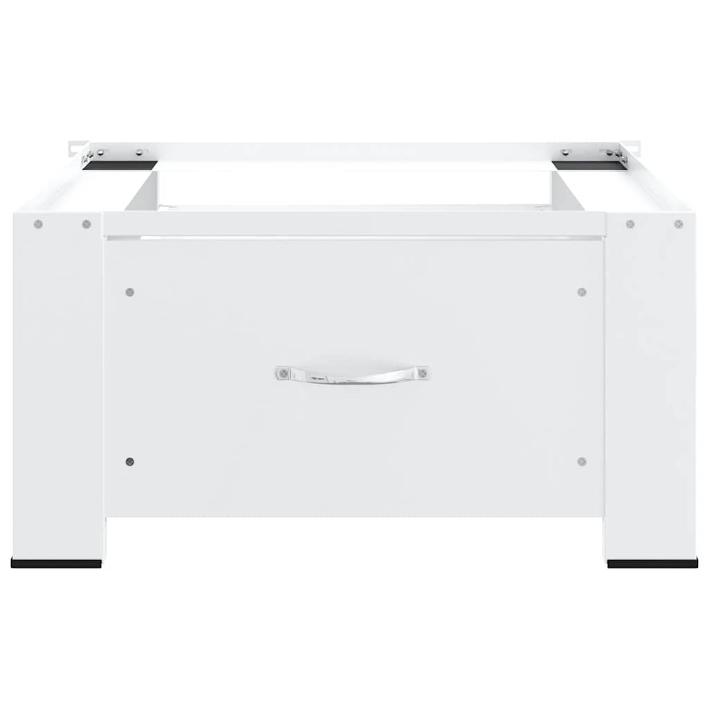 Washing Machine Pedestal with Drawer White