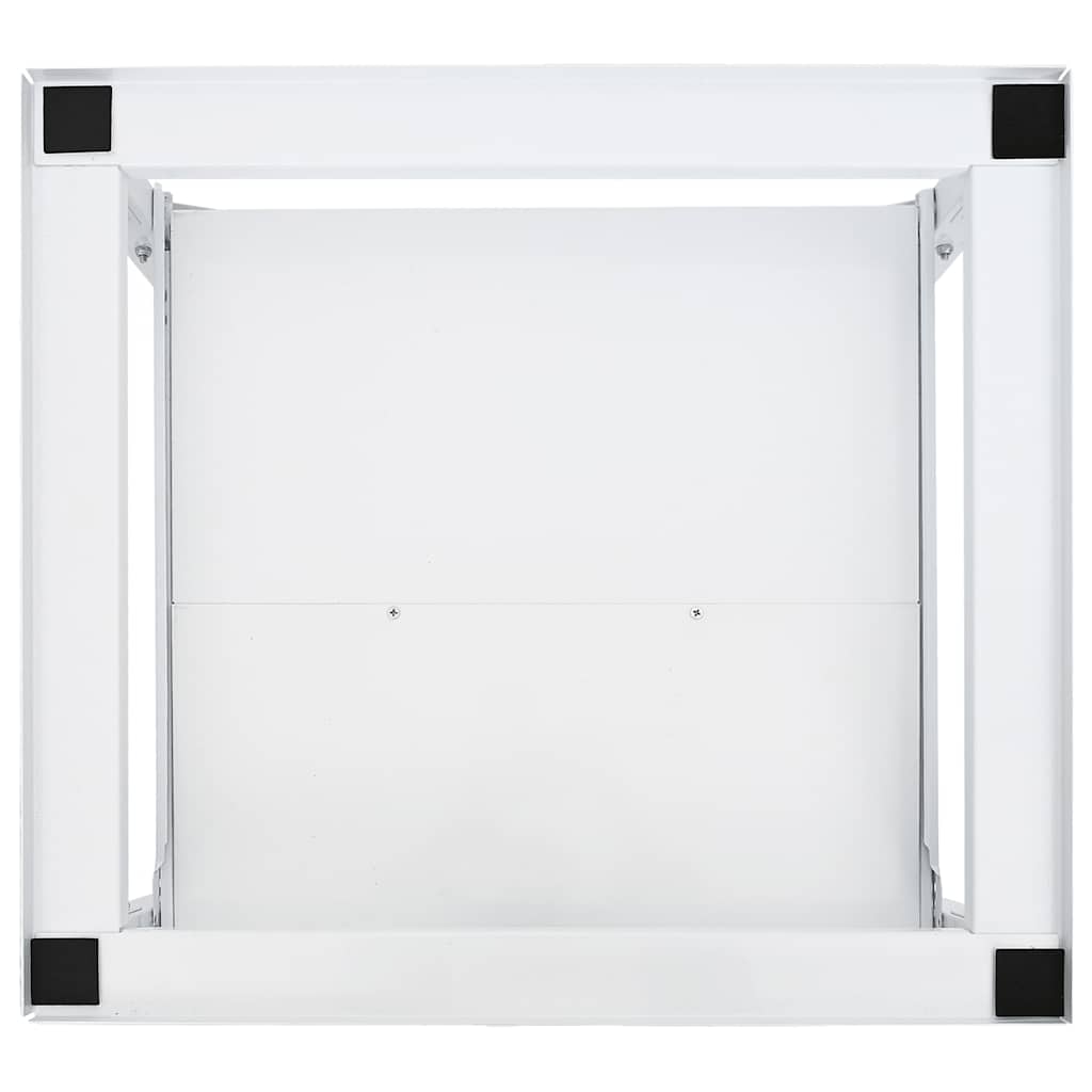 Washing Machine Pedestal with Pull-Out Shelf White