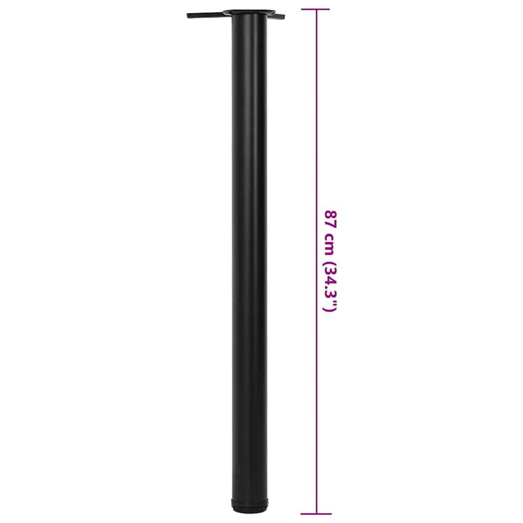 4 Height Adjustable Table Legs Black 870 mm