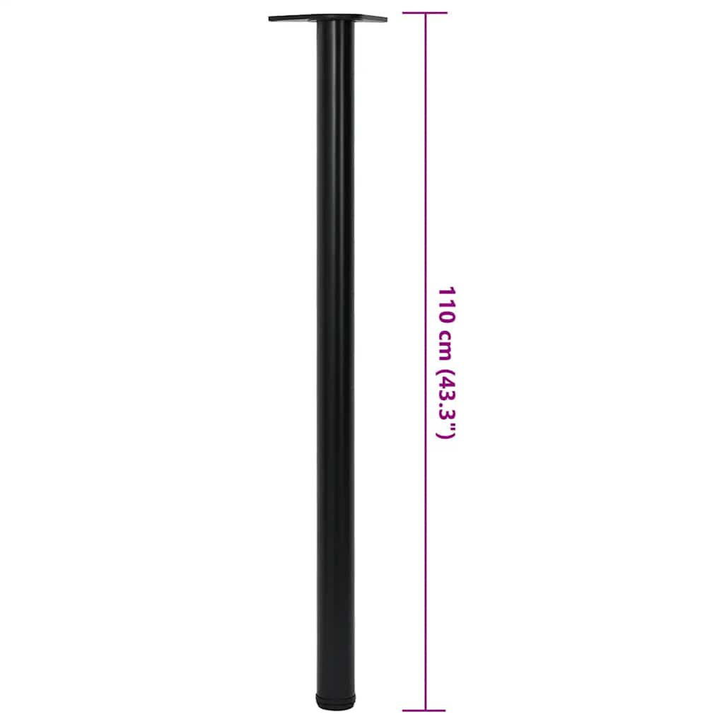 Adjustable Table Legs 4 pcs Black 1100 mm