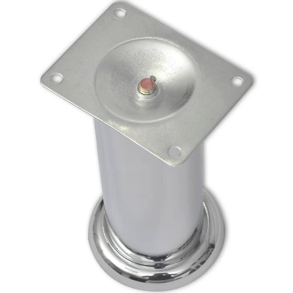 Round Sofa Legs 4 pcs Chrome 180 mm