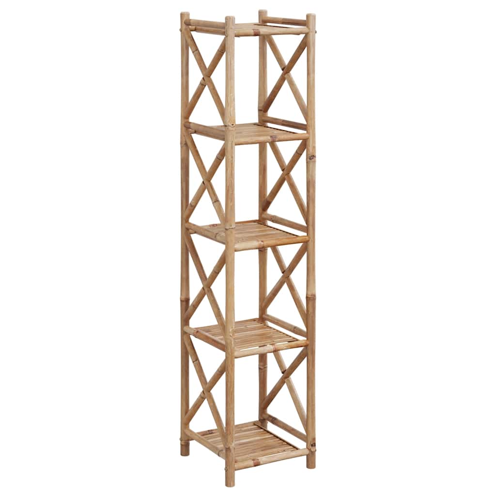5-Tier Square Bamboo Shelf