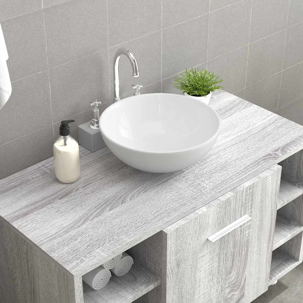 Wash Basin White 28x28x10 cm Ceramic
