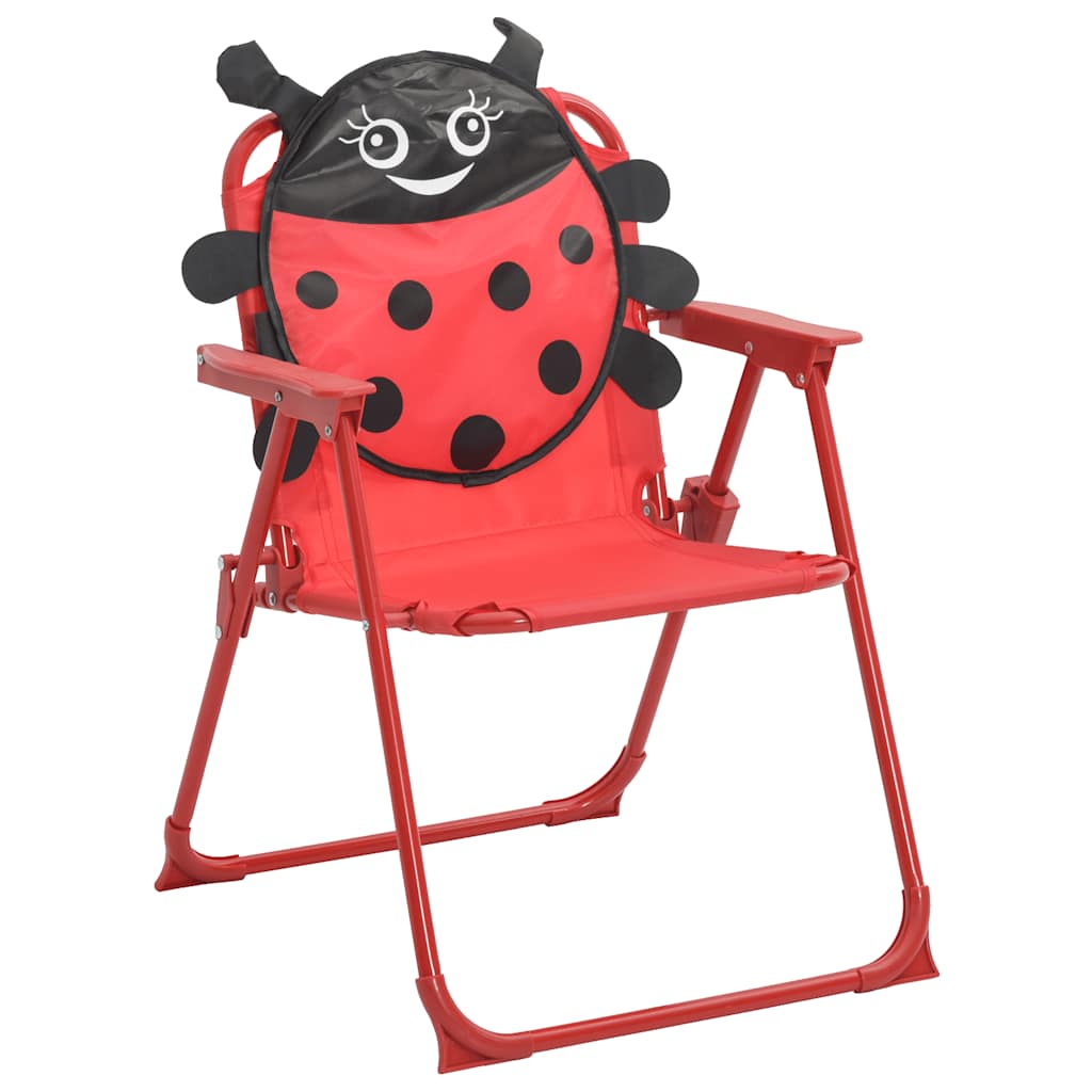 3 Piece Kids' Garden Bistro Set with Parasol Red