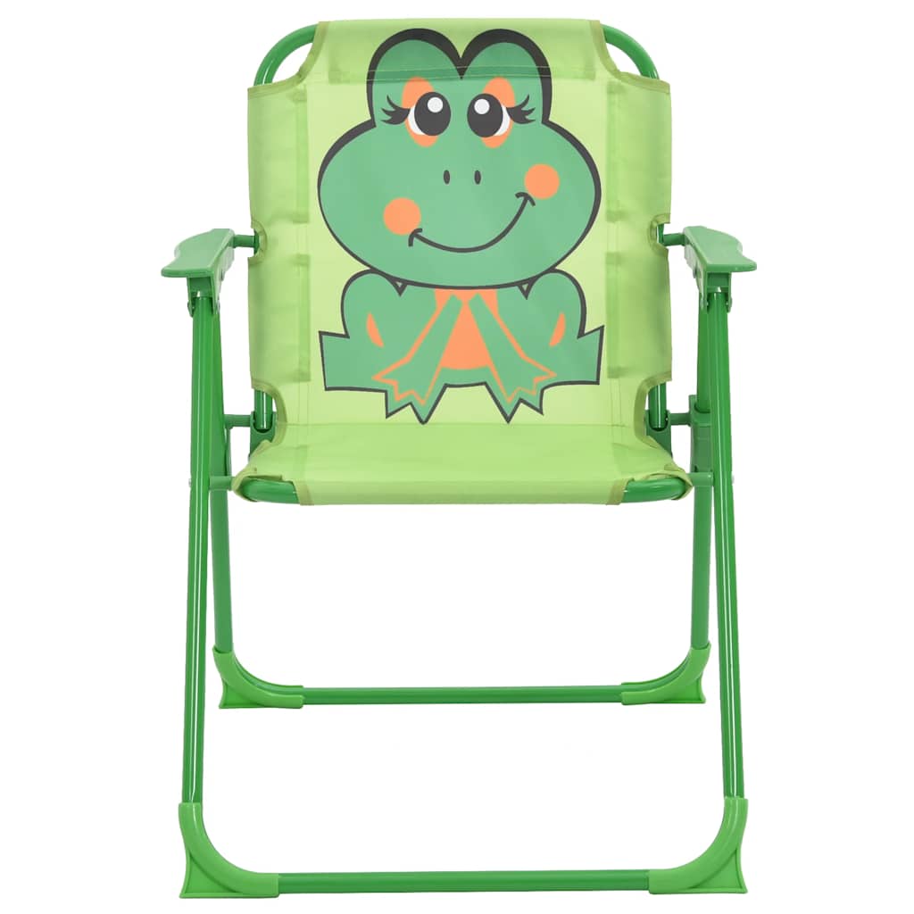 3 Piece Kids' Garden Bistro Set with Parasol Green